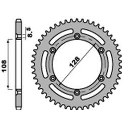 PBR WYPRZEDAZ ZĘBATKA TYLNA 4488 57 F SUZUKI DRZ 125 '03-'10, KAWASAKI KLX 125 '03-'07 (ŁAŃC. 428) (JTR797.57) (STD.)