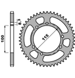 PBR ZĘBATKA TYLNA 4502 60 C45 HUSQVARNA CH 125 SM '05, FANTIC 125 '05-'11 (ŁAŃC. 428) (JTR-BRAK) (MADE IN ITALY)