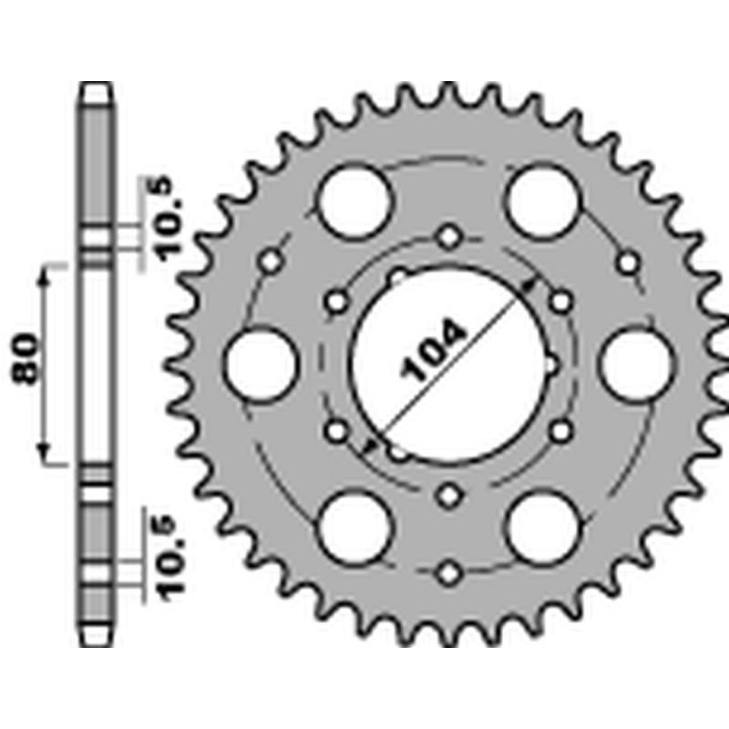 PBR WYPRZEDAZ ZĘBATKA TYLNA 4578 36 C45 POLARIS 250 TRAIL BOSS/BLAZER '85-'04 (JTR1478.36)