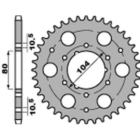 PBR WYPRZEDAZ ZĘBATKA TYLNA 4578 36 C45 POLARIS 250 TRAIL BOSS/BLAZER '85-'04 (JTR1478.36)