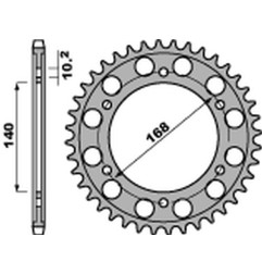 PBR WYPRZEDAZ ZĘBATKA TYLNA 4613 47 C45 BMW F 650GS '09-'11, F 800GS/R '09-'20, F 700GS '13-'18 (OTWÓR NA ŚRUBĘ 10,5MM)