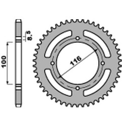 PBR ZĘBATKA TYLNA 467 53 C45 KAWASAKI KX 80/85 '86-'12 (JTR461.53) (ŁAŃC. 420) (MADE IN ITALY)