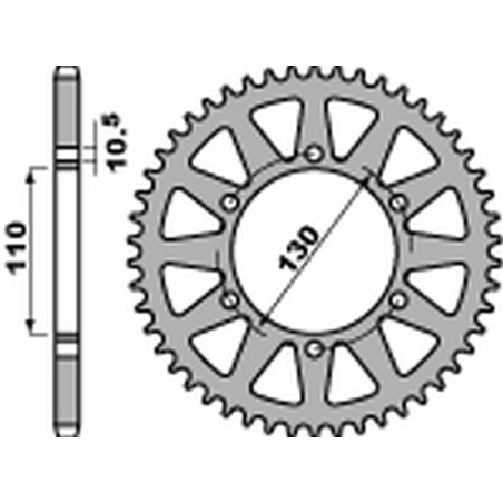 PBR WYPRZEDAZ ZĘBATKA TYLNA 504 45 C45 KAWASAKI EL 250 NINJA '88-'02, 250R NINJA '07-'15, YAMAHA YZF-R1 '98-'05