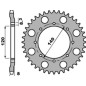 PBR ZĘBATKA TYLNA 506 44 C45 KAWASAKI KLR 600 '84-'90 (JTR477.44) (ŁAŃC. 520) (STD.+1) (MADE IN ITALY)