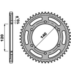 PBR PROMOCJA ZĘBATKA TYLNA 5301 47 C45 KAWASAKI ZX-6R '95-'97, W 650 '00-'06, SUZUKI GSX-R 600 '97-'00 (JTR498.47)