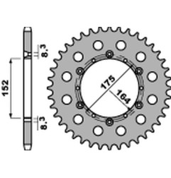 PBR WYPRZEDAZ ZĘBATKA TYLNA 856 42 F YAMAHA TT 600R '82-'04, YFM 660 '01-'04, YFS 200 '88-'06, YZ 125/250 '85-'98