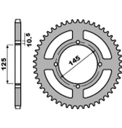 PBR ZĘBATKA TYLNA 857 48 C45 YAMAHA XT 600 '83-'89, XT 600Z TENERE '87-'89, XTZ 660 TENERE '91-'00