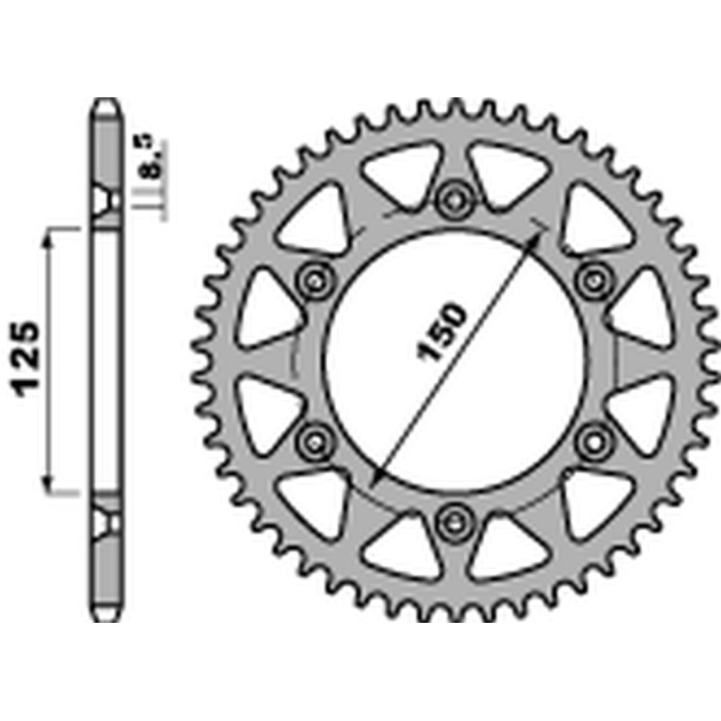PBR ZĘBATKA TYLNA 899 41 C45 KTM SX/MXC/EXC 200 '98-'14, SX/EXC 150 '10-'22, EXC 125 '91-'16 (JTR897.41) (ŁAŃC. 520)