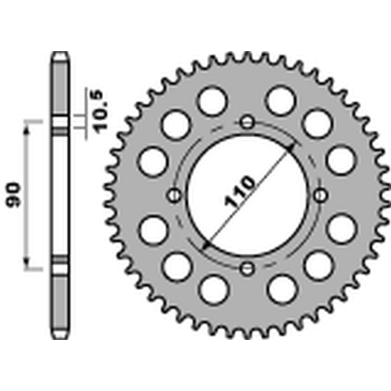 PBR WYPRZEDAZ ZĘBATKA TYLNA 901 35 F YAMAHA XS 400 '82-'88 (JTR840,35) (ŁAŃC. 530) (STD.-3) (MADE IN ITALY)