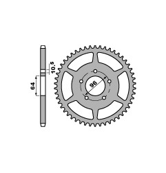 PBR WYPRZEDAZ ZĘBATKA TYLNA 254 45 C45 HONDA XL 200R 81-94 (ŁAŃC. 520) (MADE IN ITALY)