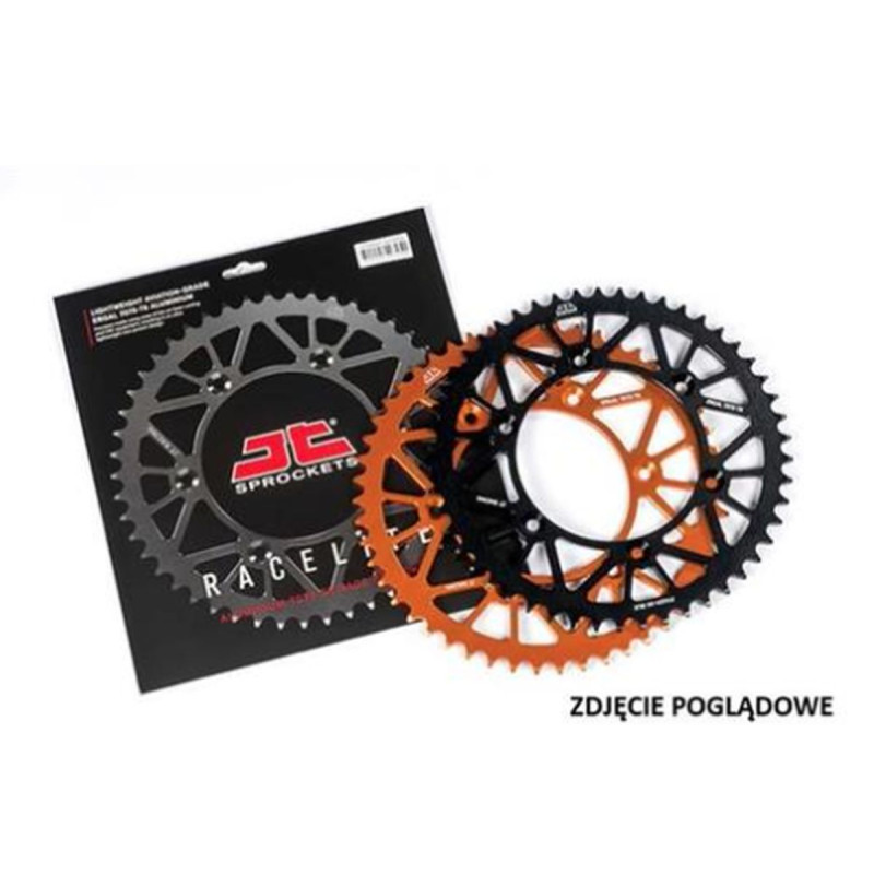 JT ZĘBATKA TYLNA 4486 47 ALUMINIOWA RACELITE KTM SX 85 '04-'24 (448647JTA) (ŁAŃC. 428) KOLOR POMARAŃCZOWY