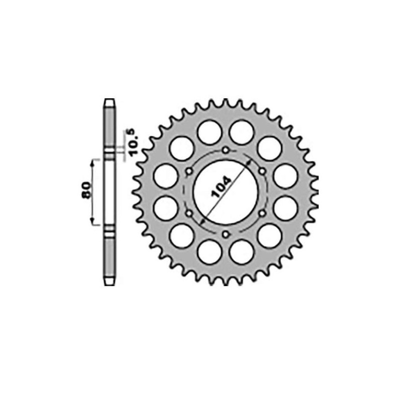 JR WYPRZEDAŻ ZĘBATKA TYLNA 501 33 KAWASAKI Z 750 C 80-87, GPZ 1100 81-85 (ŁAŃC. 630)