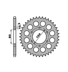 JR WYPRZEDAŻ ZĘBATKA TYLNA 501 32 KAWASAKI Z 750 C 80-87, GPZ 1100 81-85 (ŁAŃC. 630)