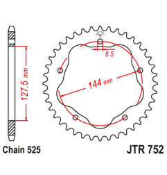 JT ZĘBATKA TYLNA 4320 36 ALUMINIOWA DUCATI BIPOSTO 916 '94-'00, BIPOSTO/SPS 996 '99-'01, 998/S '02-'03