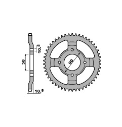 PBR ZĘBATKA TYLNA 274 41 C45 HONDA XL 200 PARIS DAKAR 84-90 (ŁAŃC. 520) (JTR277.41) (MADE IN ITALY)