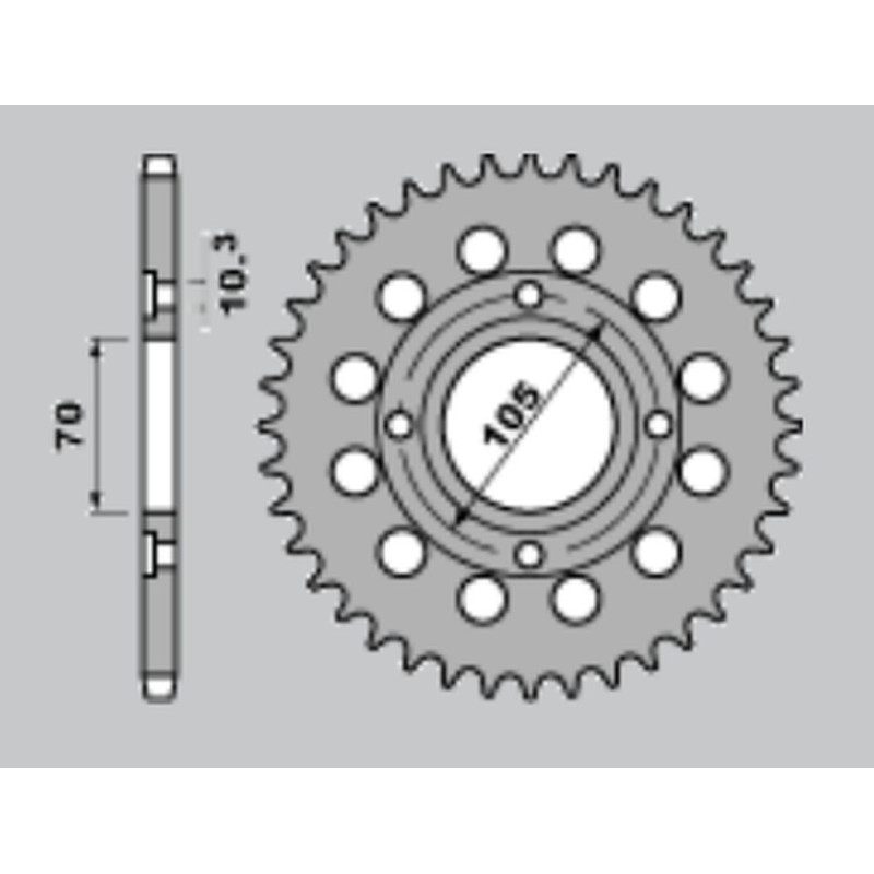 CHT WYPRZEDAŻ ZĘBATKA TYLNA 278 38 HONDA CB 250 360 400 73-79 (278-38) (JTR278.38)