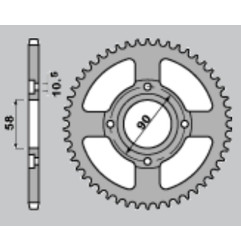 CHT WYPRZEDAŻ ZĘBATKA TYLNA 279 40 HONDA HONDA MTX 125R 83-94 (279-40) (JTR27.40, JTR273.40)