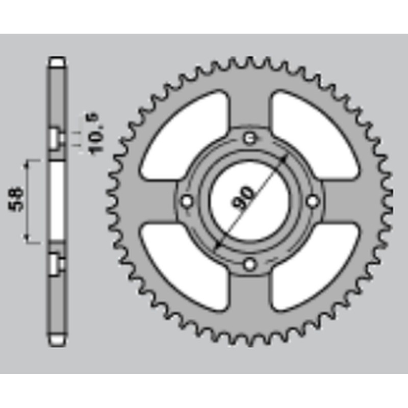 CHT WYPRZEDAŻ ZĘBATKA TYLNA 279 40 HONDA HONDA MTX 125R 83-94 (279-40) (JTR27.40, JTR273.40)