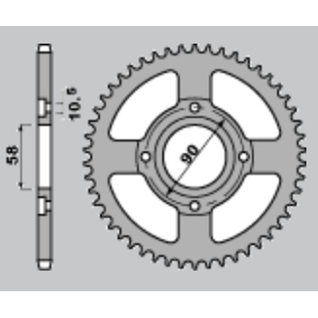 CHT WYPRZEDAŻ ZĘBATKA TYLNA 279 40 HONDA HONDA MTX 125R 83-94 (279-40) (JTR27.40, JTR273.40)
