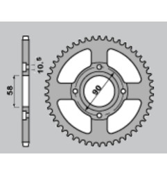 PBR ZĘBATKA TYLNA 279 45 C45 KTM 125 DUKE 11-13 (JTR273.45) (ZAMIENNA Z 4668 45) (ŁAŃC. 520) (OTWÓR 8,5MM)