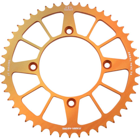 JT ZĘBATKA TYLNA 4549 48 ALUMINIOWA RACELITE KTM FREERIDE 250 14-17 (+2), 350 12-17 (454948JTA) KOLOR POMARAŃCZOWY