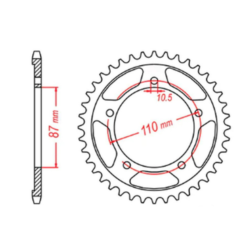 MTX PARTS ZĘBATKA TYLNA 795 39 SUZUKI GS 500 E/F '88-'10 (JTR823.39) (ŁAŃC. 520)