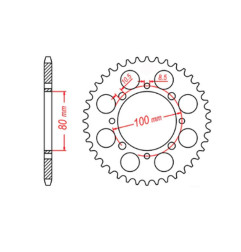 MTX PARTS ZĘBATKA TYLNA 819 41 SUZUKI GZ 250 MARAUDER '99-'10, GN 250 '82-'99 (JTR819/2.41) (ŁAŃC. 520)