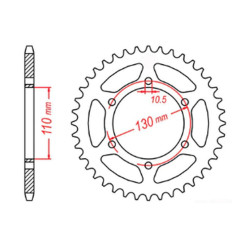 MTX PARTS ZĘBATKA TYLNA 504 44 KAWASAKI NINJA 250 09-11 (JTR486.44) (ŁAŃC. 520)