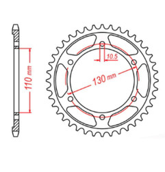 MTX PARTS ZĘBATKA TYLNA 241 47 YAMAHA R1 '09-'14, FZ6 '04-'09, R6 '03-'10 (+1) (JTR479.47) (ŁAŃC. 530)