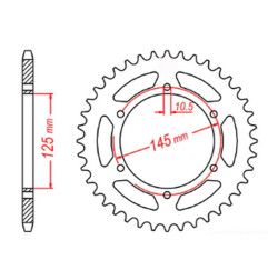 MTX PARTS ZĘBATKA TYLNA 866 46 YAMAHA XTZ 750 89-98 (3LD) (JTR855.46) (ŁAŃC. 520)