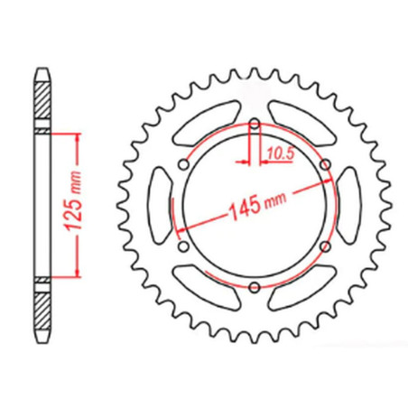 MTX PARTS ZĘBATKA TYLNA 866 46 YAMAHA XTZ 750 89-98 (3LD) (JTR855.46) (ŁAŃC. 520)