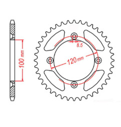 MTX PARTS ZĘBATKA TYLNA 798 49 SUZUKI RM 80/85, YAMAHA YZ 80/85 '93-'14 (JTR798.49) (ŁAŃC. 428)