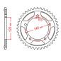 MTX PARTS ZĘBATKA TYLNA 4398 43 SUZUKI GSXR 750 '04-'05 (JTR1792.43) (ŁAŃC. 525)