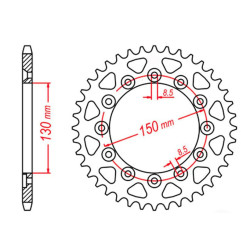 MTX PARTS ZĘBATKA TYLNA 245 41 HONDA XL 600 LM '85-'88 (JTR245/2.41) (ŁAŃC. 520)