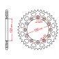 MTX PARTS ZĘBATKA TYLNA 245 41 HONDA XL 600 LM '85-'88 (JTR245/2.41) (ŁAŃC. 520)