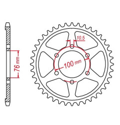 MTX PARTS ZĘBATKA TYLNA 825 45 SUZUKI GSF 1200 BANDIT '95-'05 (ŁAŃC. 530) - PATRZ 816 45 (JTR816.45)