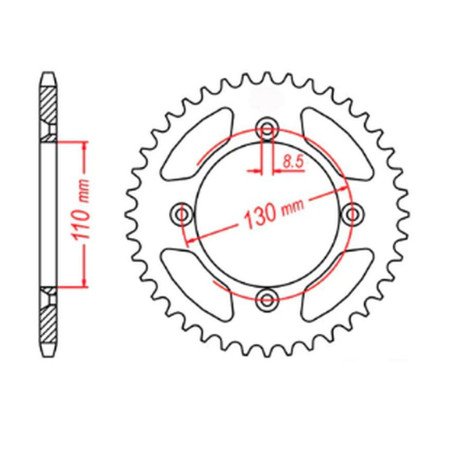 MTX PARTS ZĘBATKA TYLNA 4306 49 HONDA CR 80/85 '85-'07 (JTR215.49) (ŁAŃC. 420)