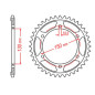 MTX PARTS ZĘBATKA TYLNA 300 46 YAMAHA FZ 8 '10-'15 (JTR300.46) (ŁAŃC. 525) (39P/42P)