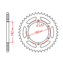MTX PARTS ZĘBATKA TYLNA 4589 44 HYOSUNG GT 650 '04-'15 (JTR1074.44) (ŁAŃC. 525)