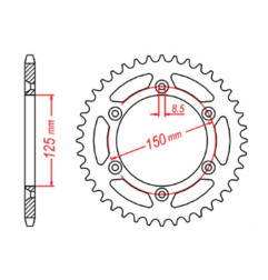 MTX PARTS ZĘBATKA TYLNA 899 40 KTM SX/EXC (JTR897.40) (ŁAŃC. 520)