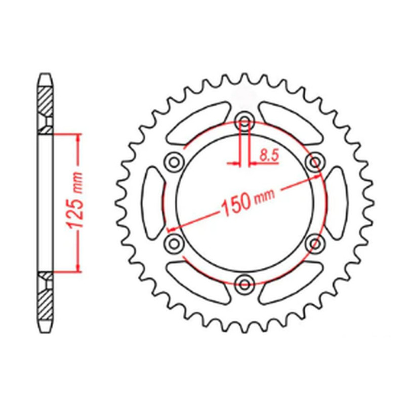 MTX PARTS ZĘBATKA TYLNA 899 40 KTM SX/EXC (JTR897.40) (ŁAŃC. 520)