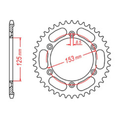 MTX PARTS ZĘBATKA TYLNA 4547 54 HONDA XR 125L '03-'07 (JD19) (JTR1258.54) (ŁAŃC. 428)