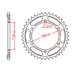 MTX PARTS ZĘBATKA TYLNA 4405 42 HONDA CBR 600RR '03-'06 (PC37) (JTR1307.42) (ŁAŃC. 525)