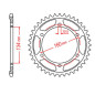 MTX PARTS ZĘBATKA TYLNA 4405 42 HONDA CBR 600RR '03-'06 (PC37) (JTR1307.42) (ŁAŃC. 525)