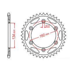 MTX PARTS ZĘBATKA TYLNA 4399 40 HONDA CBR 1000 RR '04-'05, VTR 1000SP1/SP2 '00-'06 (JTR1306.40) (ŁAŃC. 530)