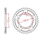MTX PARTS ZĘBATKA TYLNA 4350 40 HONDA CB 500 '94-'03, CB 750F '93-'03 (JTR1332.40) (ŁAŃC. 525)