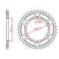 MTX PARTS ZĘBATKA TYLNA 498 42 KAWASAKI VN 800 CLASSIC '96-'06, VN 800 VULKAN '97-'05 (JTR499.42) (ŁAŃC. 530)