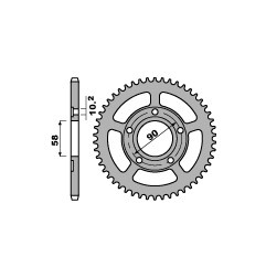 PBR WYPRZEDAZ ZĘBATKA TYLNA 281 35 C45 HONDA NSR 125 (89-93) (ŁAŃC. 520) (JTR604.35) (MADE IN ITALY)