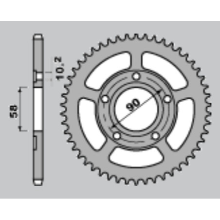 CHT WYPRZEDAŻ ZĘBATKA TYLNA 281 40 HONDA CRM 125 90-00 281 40 (604-40) (JTR604.40)