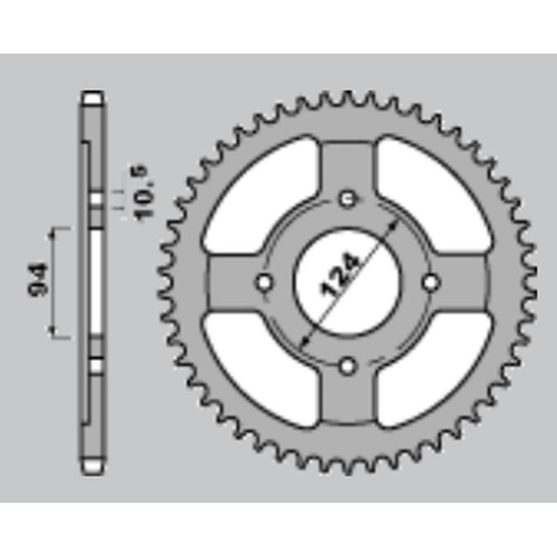 CHT WYPRZEDAŻ ZĘBATKA TYLNA 282 37 HONDA CB550 F 76-80 (282-37) (JTR282.37)